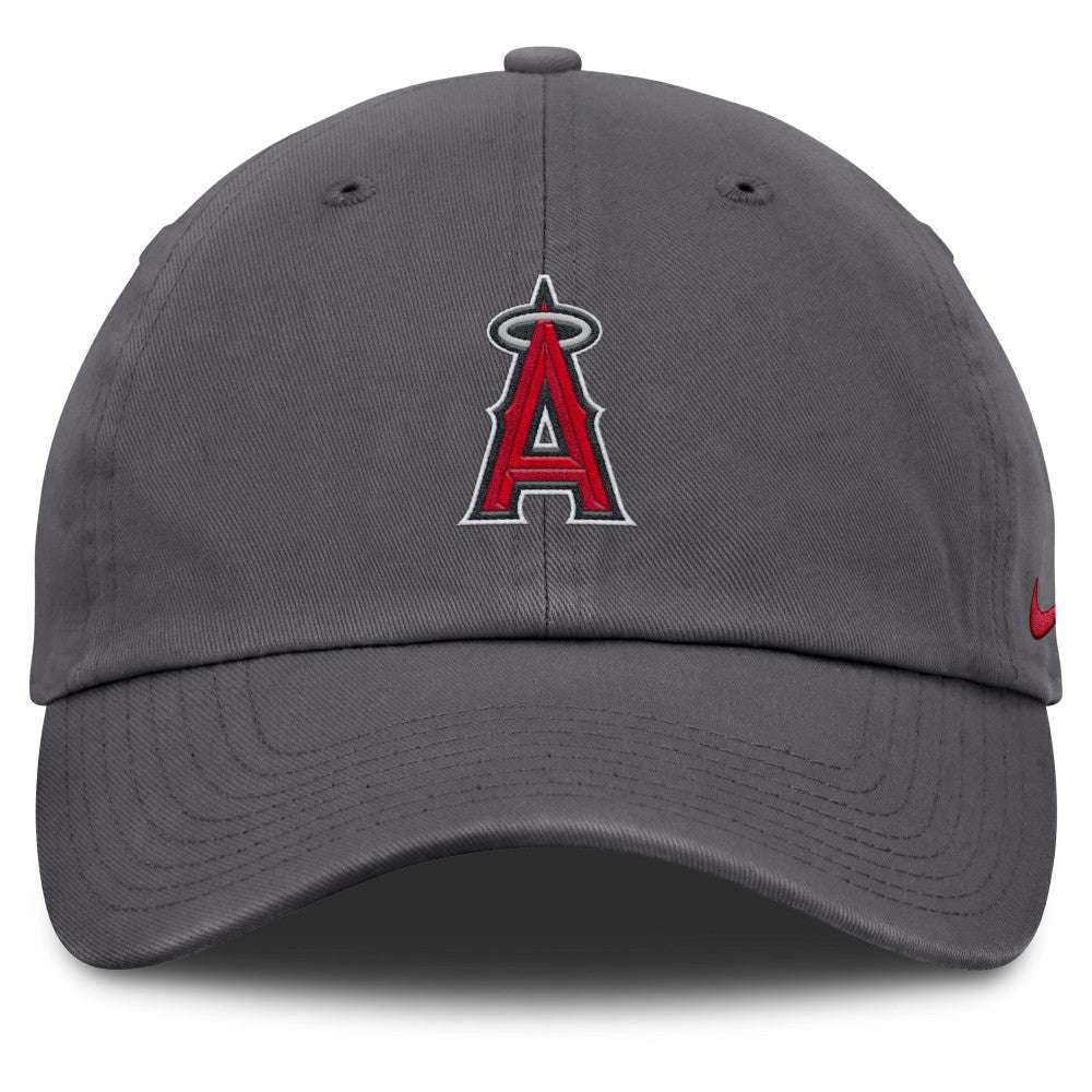 Gray Los Angeles Angels Nike Club Adjustable Hat