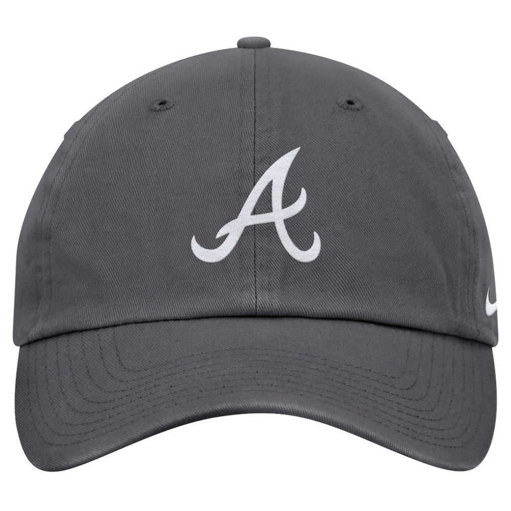 Gray Atlanta Braves Nike Club Adjustable Hat