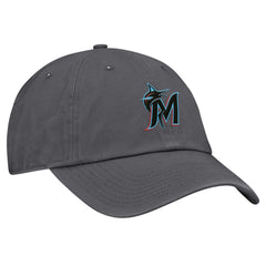 Gray Miami Marlins Nike Club Adjustable Hat