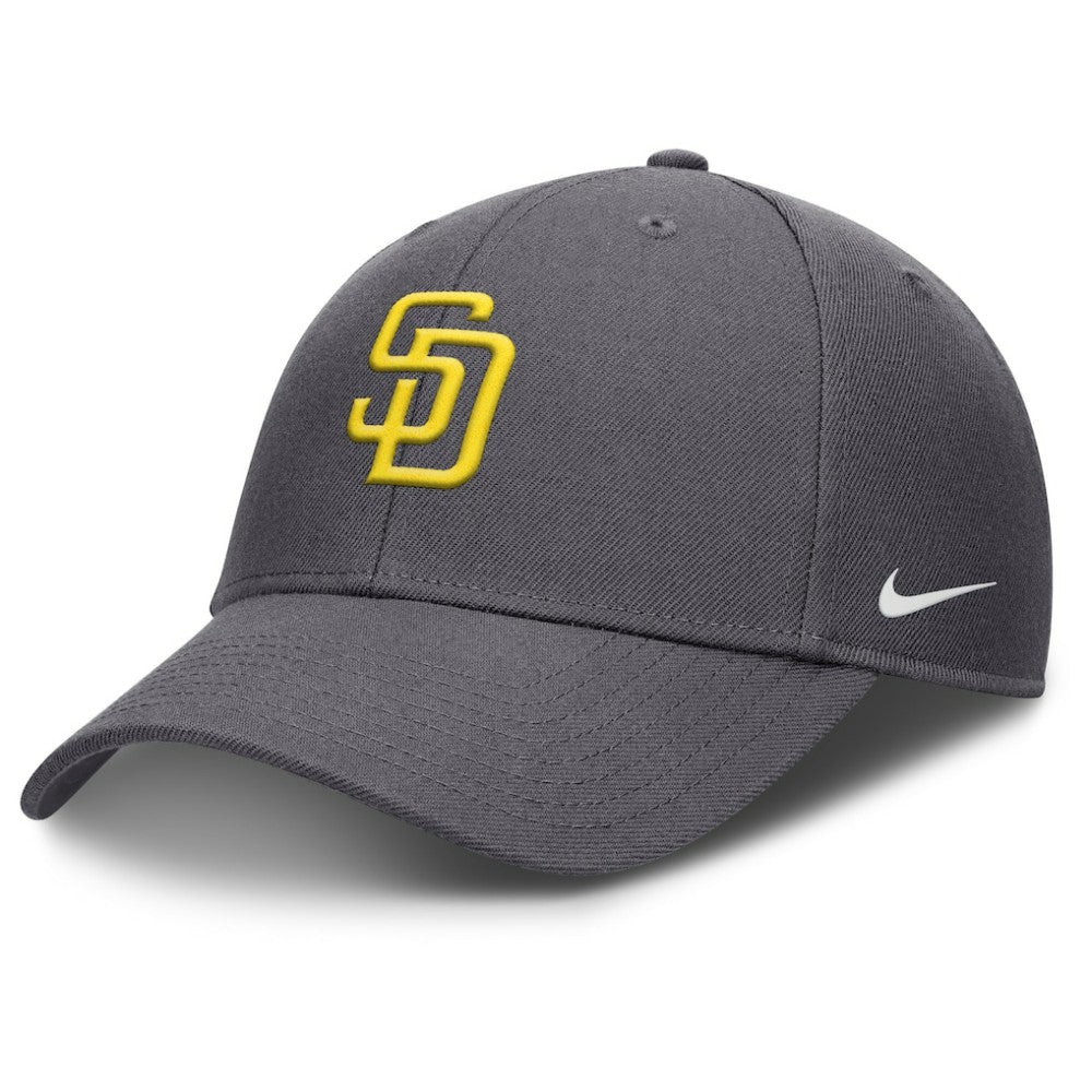 Gray San Diego Padres Nike Club Performance Adjustable Hat