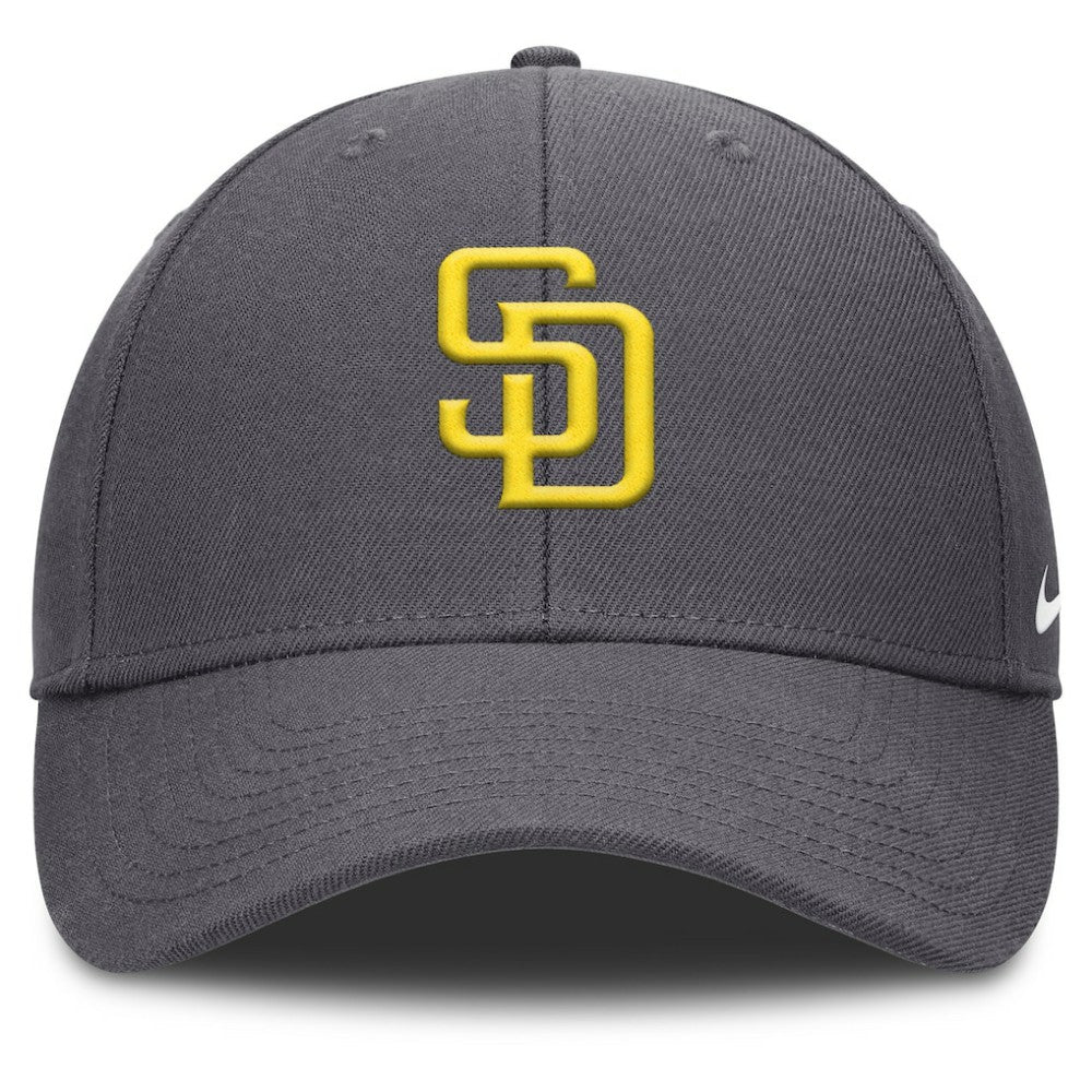 Gray San Diego Padres Nike Club Performance Adjustable Hat
