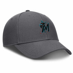 Gray Miami Marlins Nike Club Performance Adjustable Hat