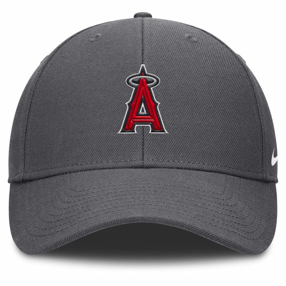 Gray Los Angeles Angels Nike Club Performance Adjustable Hat