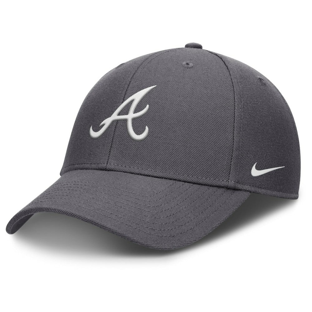 Gray Atlanta Braves Nike Club Performance Adjustable Hat