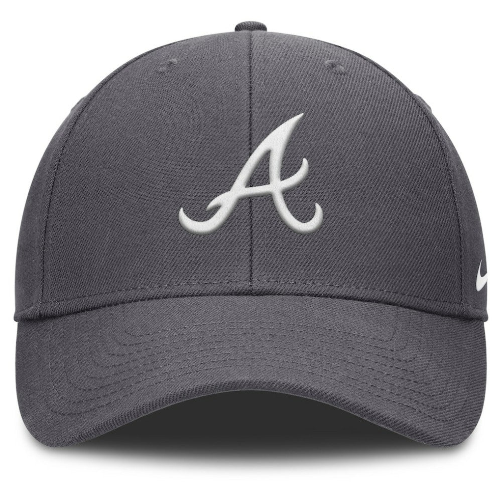 Gray Atlanta Braves Nike Club Performance Adjustable Hat