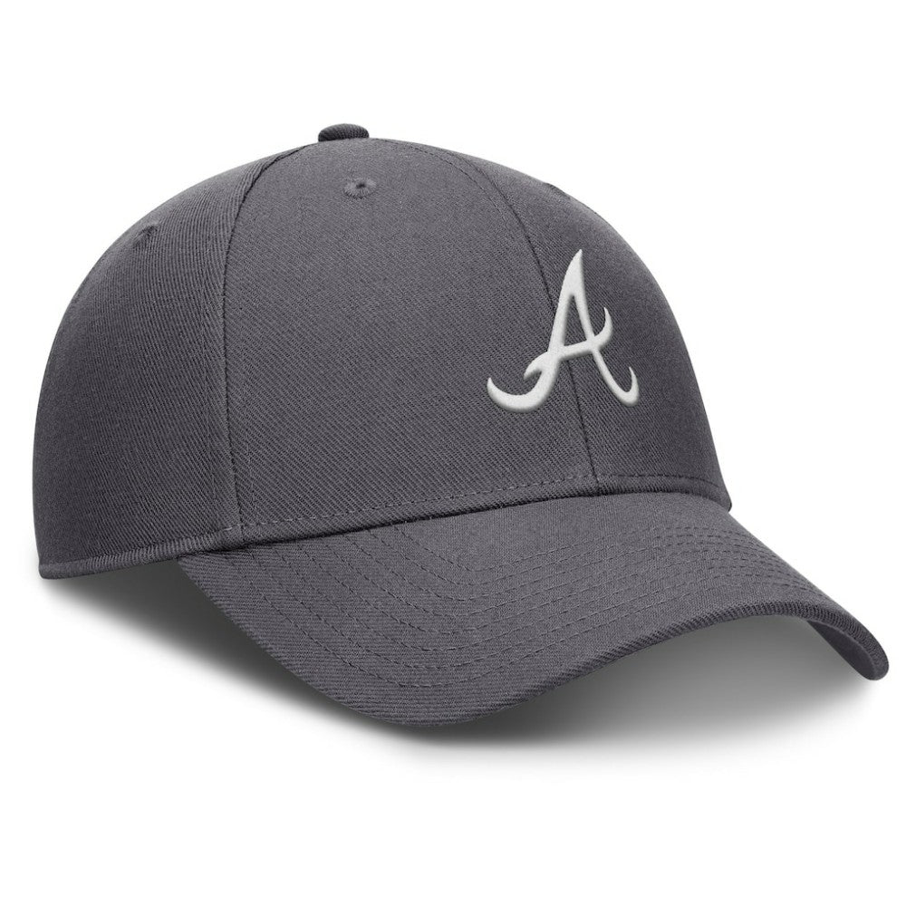 Gray Atlanta Braves Nike Club Performance Adjustable Hat