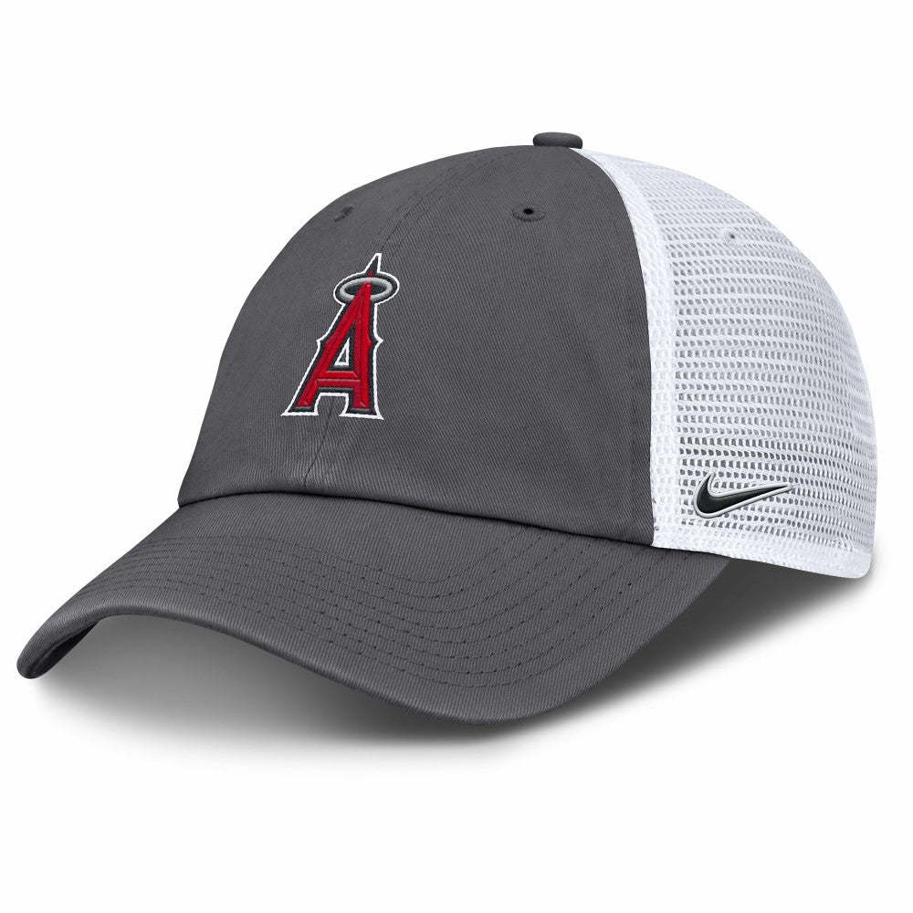 Gray Los Angeles Angels Nike Adjustable Trucker Hat