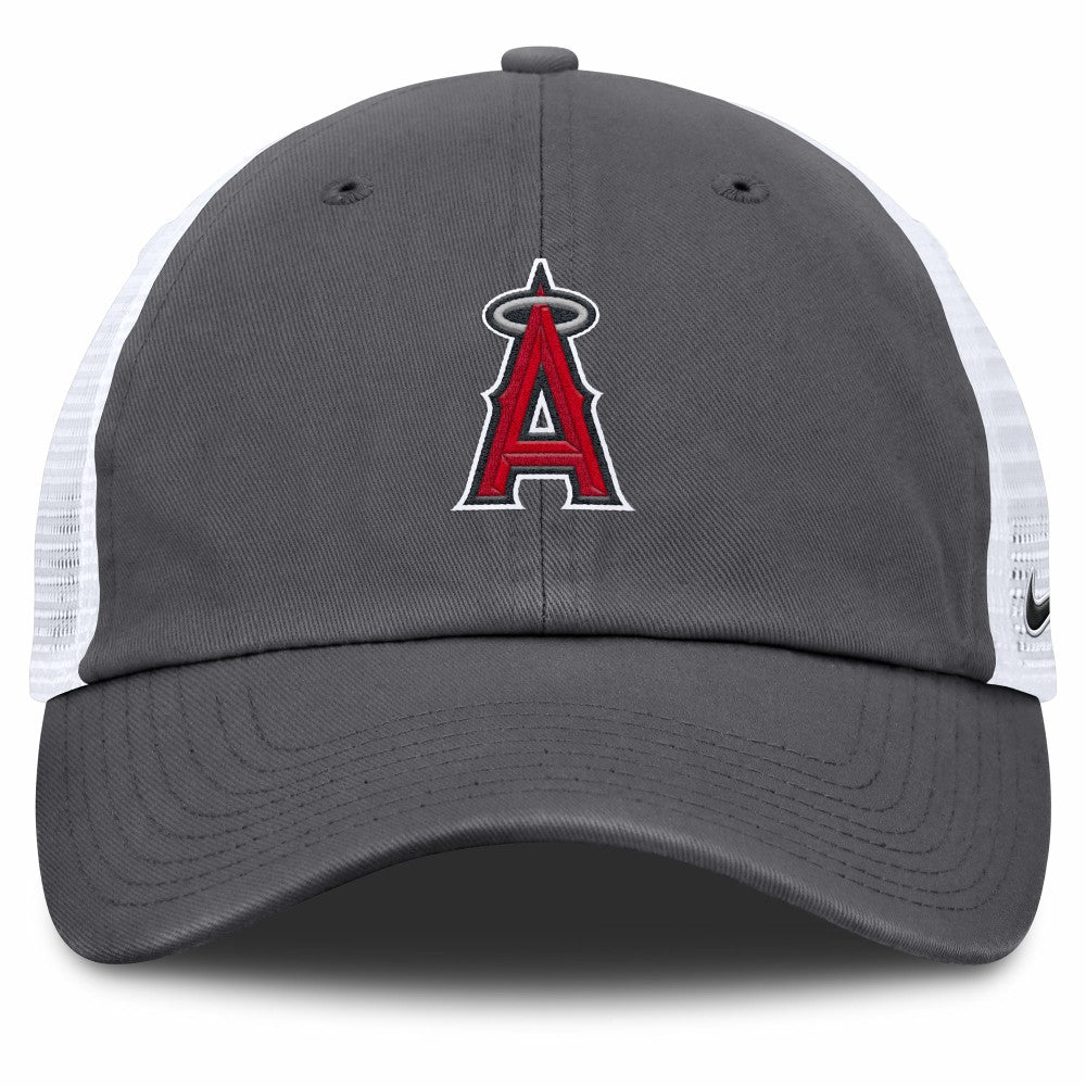 Gray Los Angeles Angels Nike Adjustable Trucker Hat