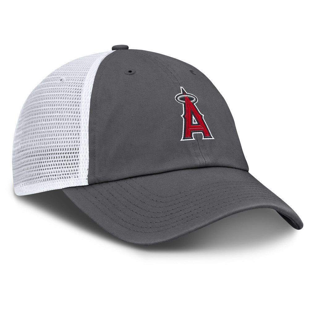 Gray Los Angeles Angels Nike Adjustable Trucker Hat