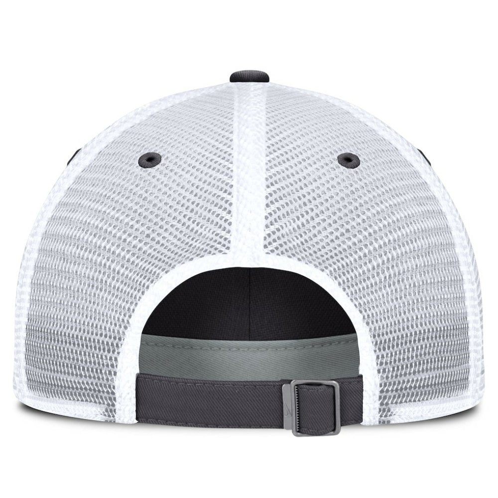 Gray Washington Nationals Nike Wordmark Club Adjustable Trucker Hat