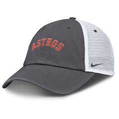 Gray Houston Astros Nike Wordmark Club Adjustable Trucker Hat