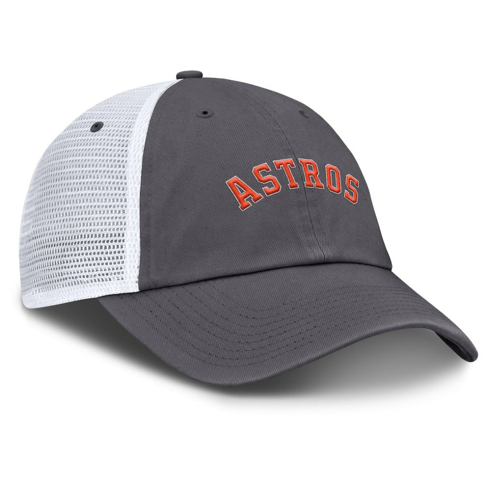 Gray Houston Astros Nike Wordmark Club Adjustable Trucker Hat