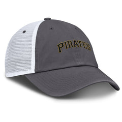 Gray Pittsburgh Pirates Nike Wordmark Club Adjustable Trucker Hat