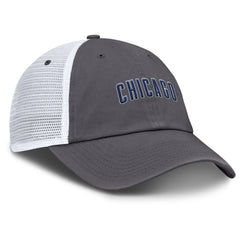 Gray Chicago Cubs Nike Wordmark Club Adjustable Trucker Hat