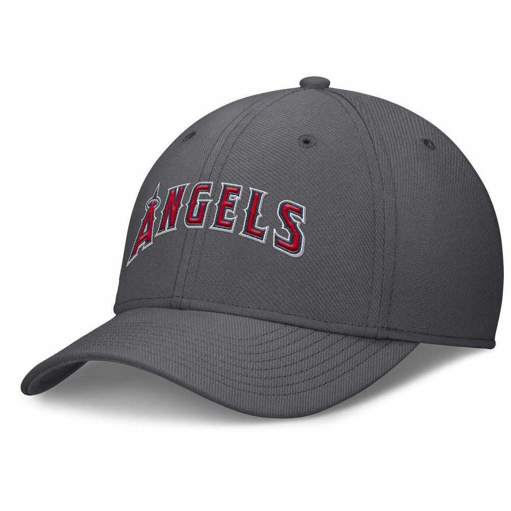 Gray Los Angeles Angels Nike Swoosh Performance Flex Hat