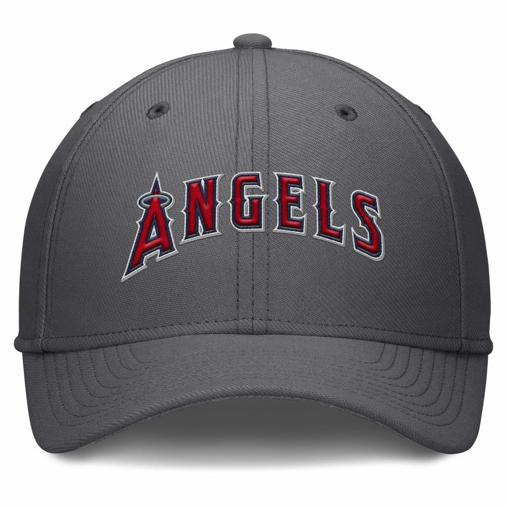Gray Los Angeles Angels Nike Swoosh Performance Flex Hat