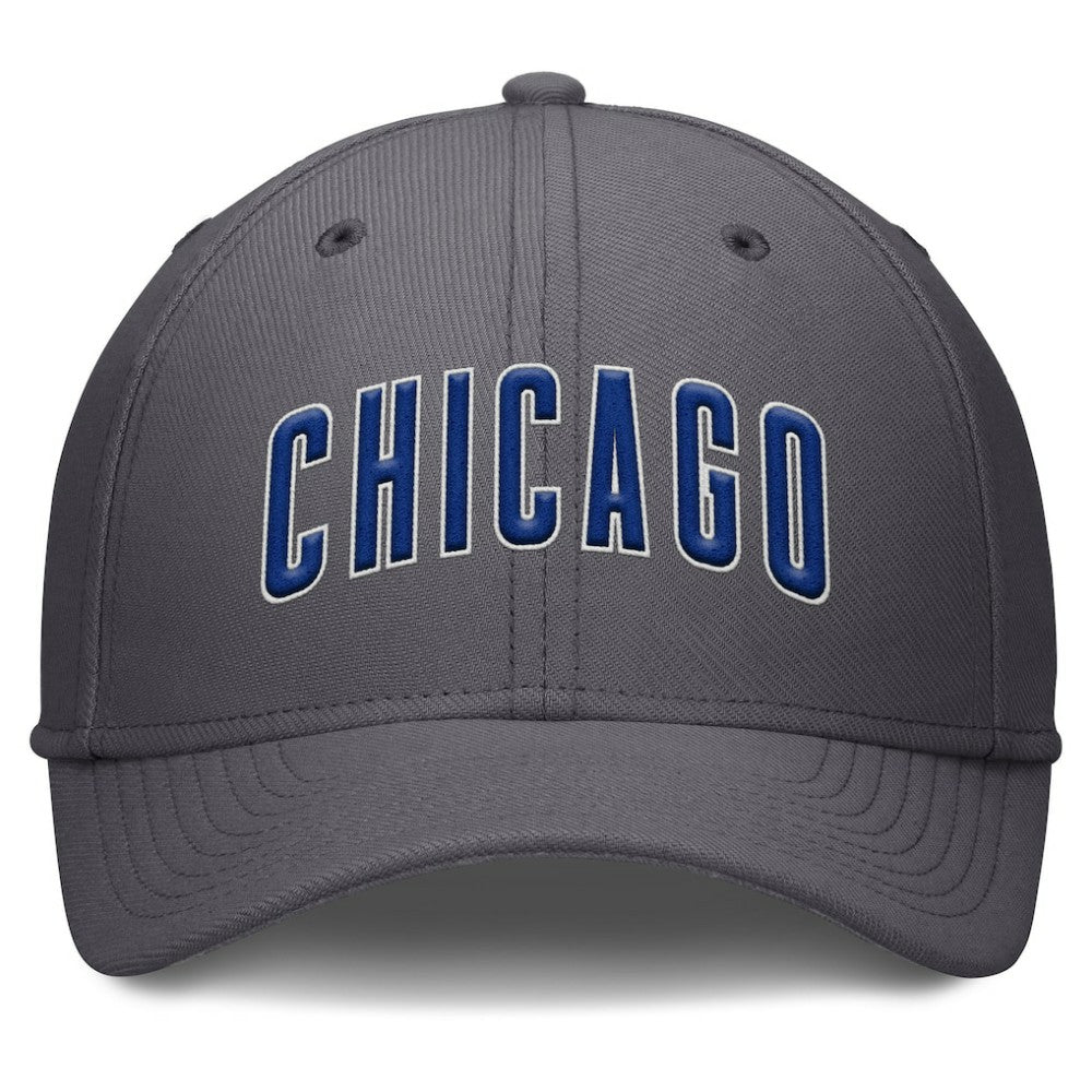 Gray Chicago Cubs Nike Swoosh Performance Flex Hat