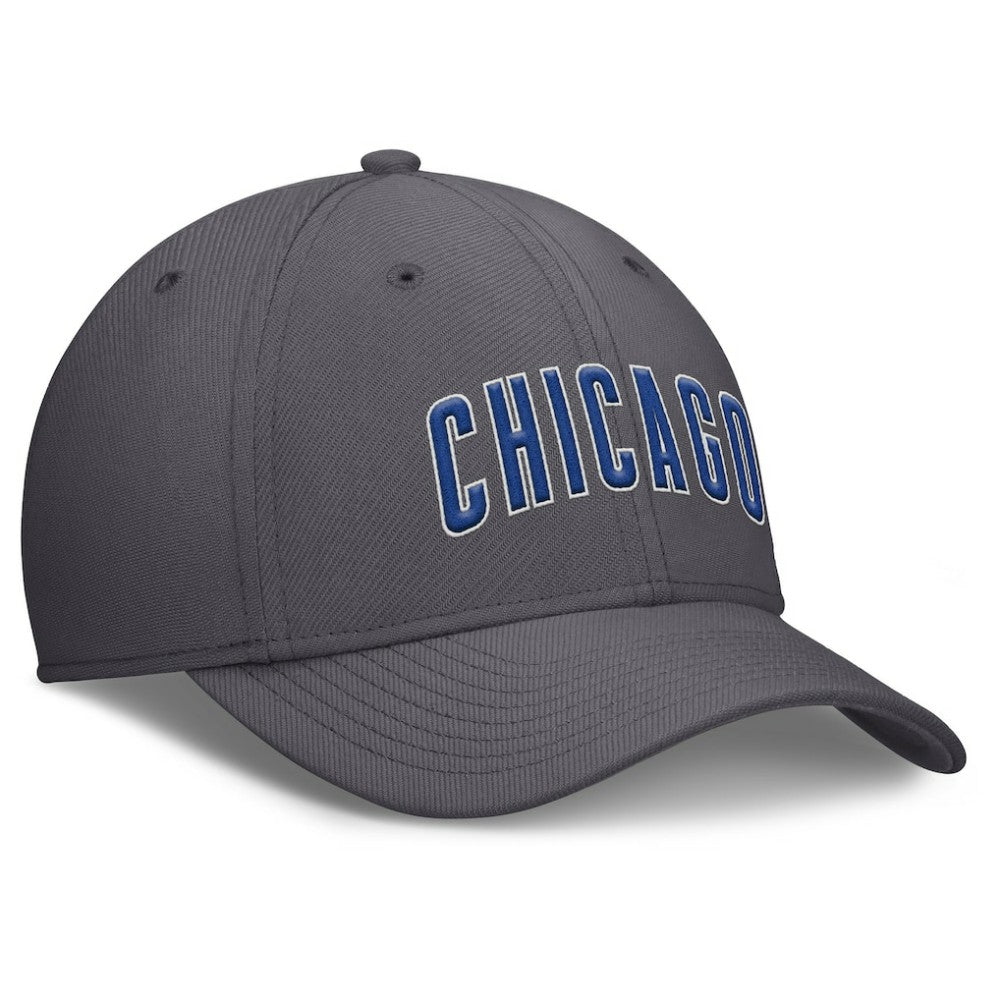 Gray Chicago Cubs Nike Swoosh Performance Flex Hat
