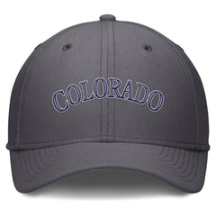 Gray Colorado Rockies Nike Swoosh Performance Flex Hat