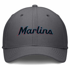 Gray Miami Marlins Nike Swoosh Performance Flex Hat