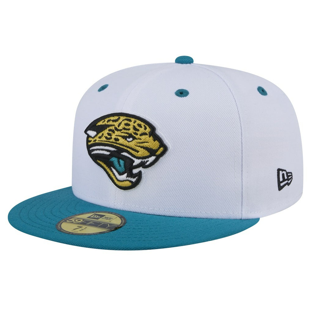 Throwback Logo Flipside Two-Tone 59FIFTY Fitted Hat - Jacksonville Jaguars Hats