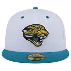 Throwback Logo Flipside Two-Tone 59FIFTY Fitted Hat - Jacksonville Jaguars Hats