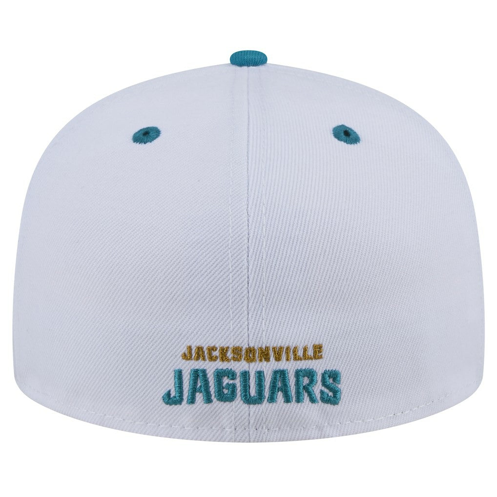 Throwback Logo Flipside Two-Tone 59FIFTY Fitted Hat - Jacksonville Jaguars Hats