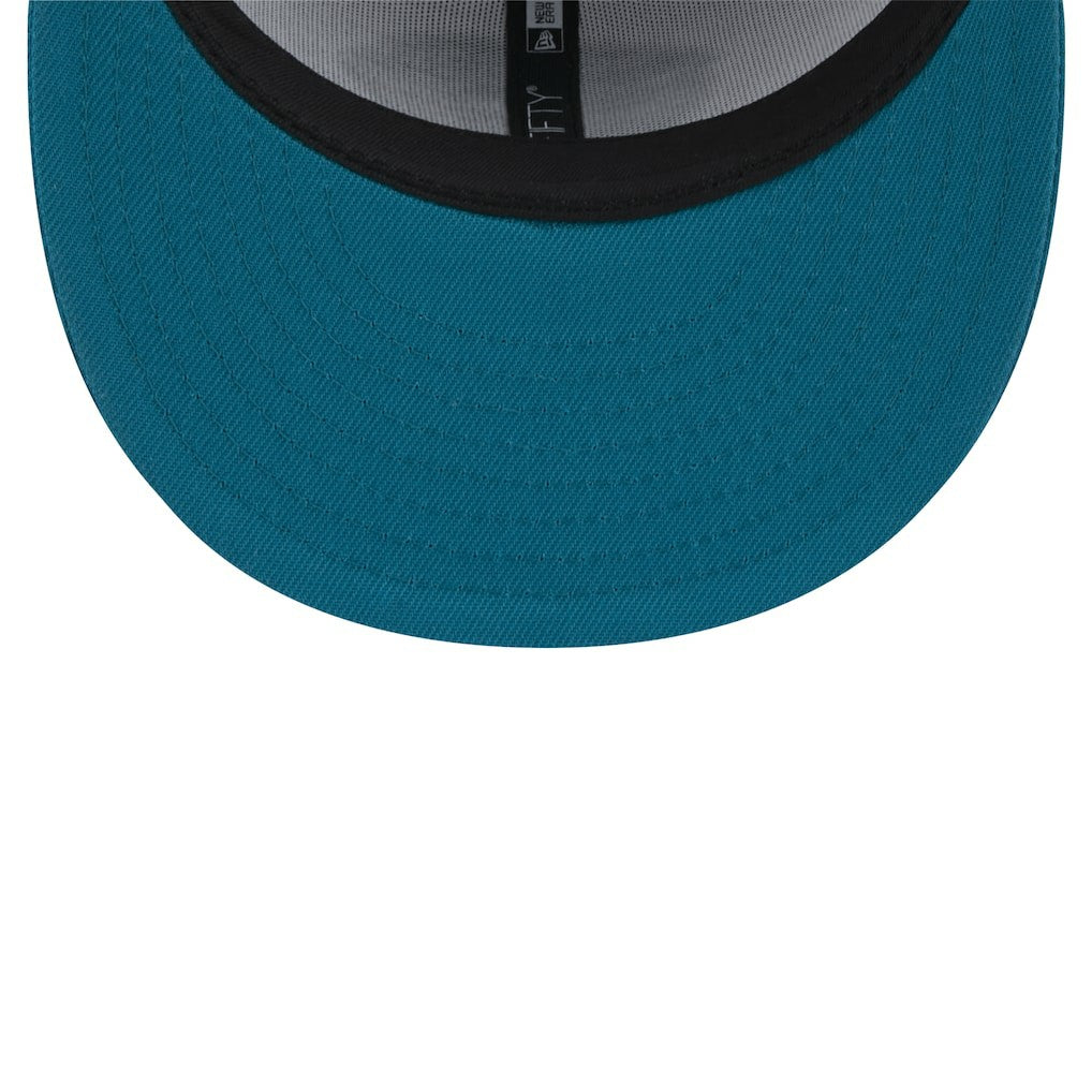 Throwback Logo Flipside Two-Tone 59FIFTY Fitted Hat - Jacksonville Jaguars Hats