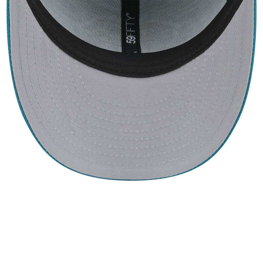 Throwback Logo Omaha Low Profile 59FIFTY Fitted Hat - Jacksonville Jaguars Hats