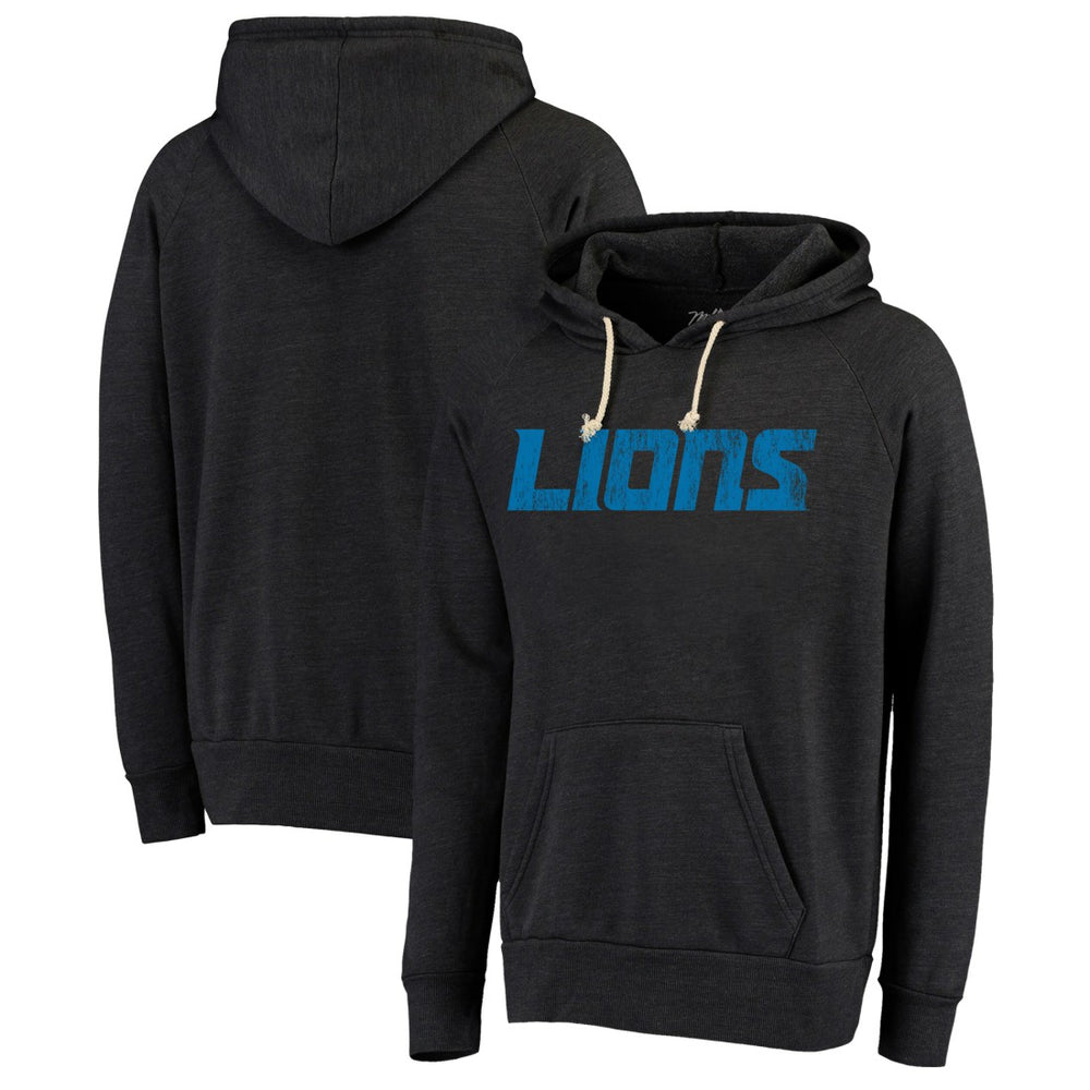 Majestic Threads Raglan Tri-Blend Pullover Hoodie - Detroit Lions Hoodies