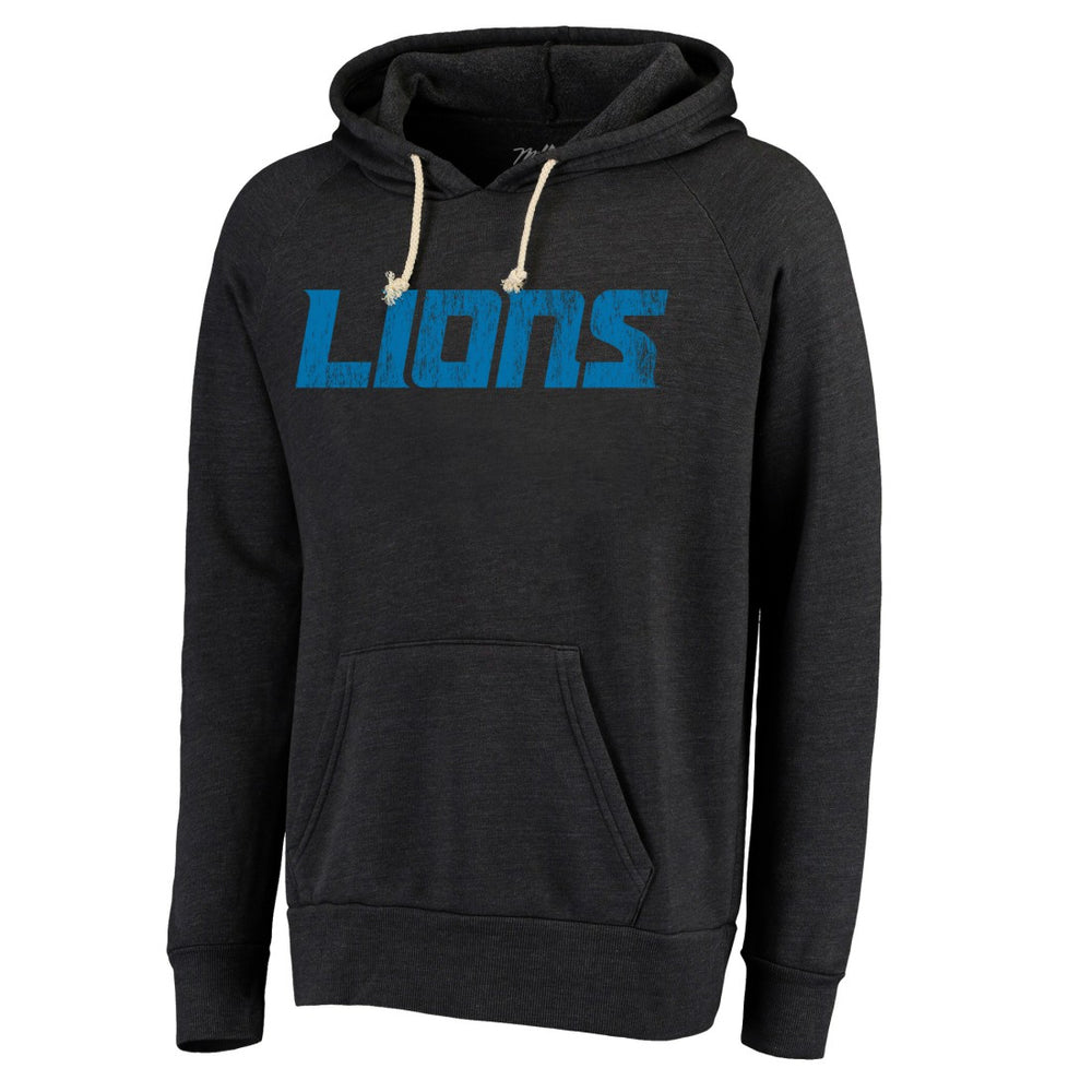 Majestic Threads Raglan Tri-Blend Pullover Hoodie - Detroit Lions Hoodies