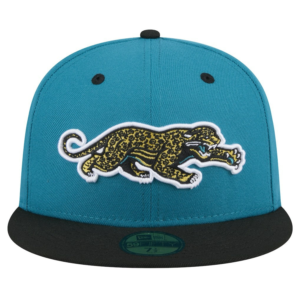Throwback Crawl Flipside Two-Tone 59FIFTY Fitted Hat - Jacksonville Jaguars Hats