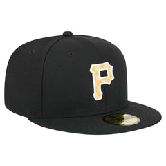Black Pittsburgh Pirates New Era Checkered Undervisor 59FIFTY Fitted Hat