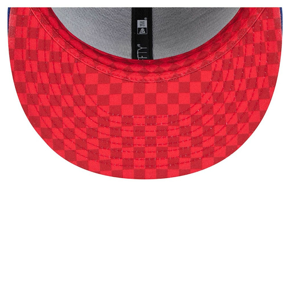 Royal Chicago Cubs New Era Checkered Undervisor 59FIFTY Fitted Hat
