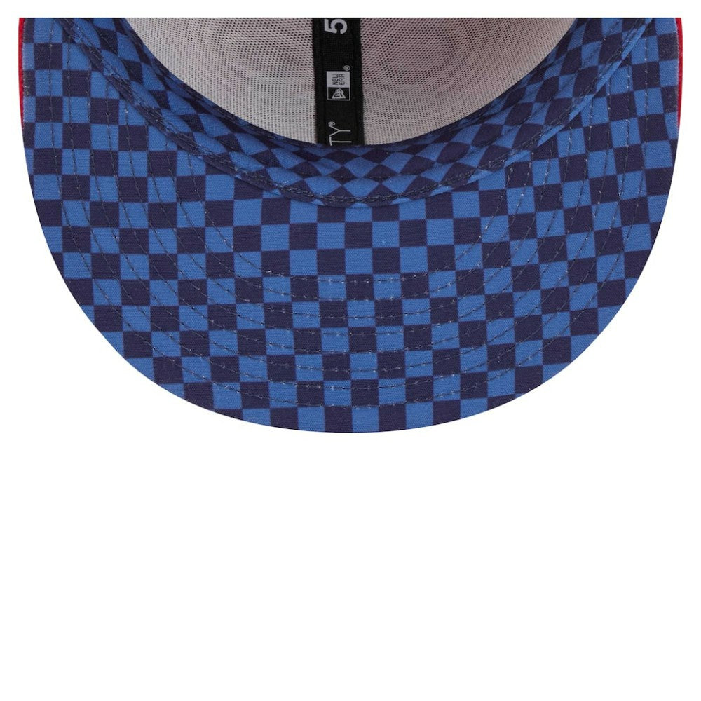 Red Washington Nationals New Era Checkered Undervisor 59FIFTY Fitted Hat
