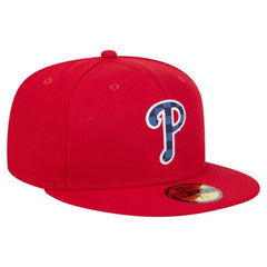 Red Philadelphia Phillies New Era Checkered Undervisor 59FIFTY Fitted Hat