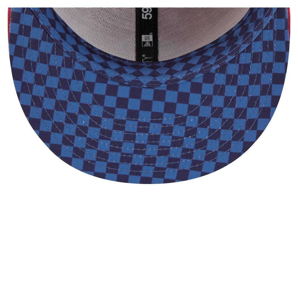Red Philadelphia Phillies New Era Checkered Undervisor 59FIFTY Fitted Hat