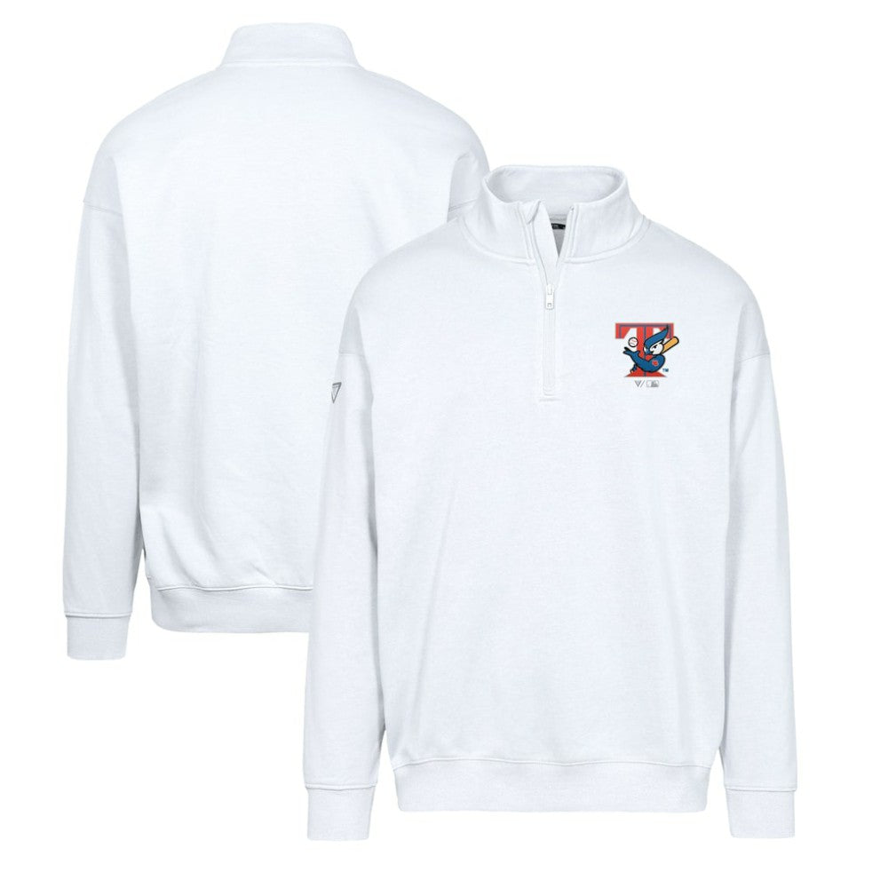 White Toronto Blue Jays Levelwear Murray Core Logo Quarter-Zip Pullover Top