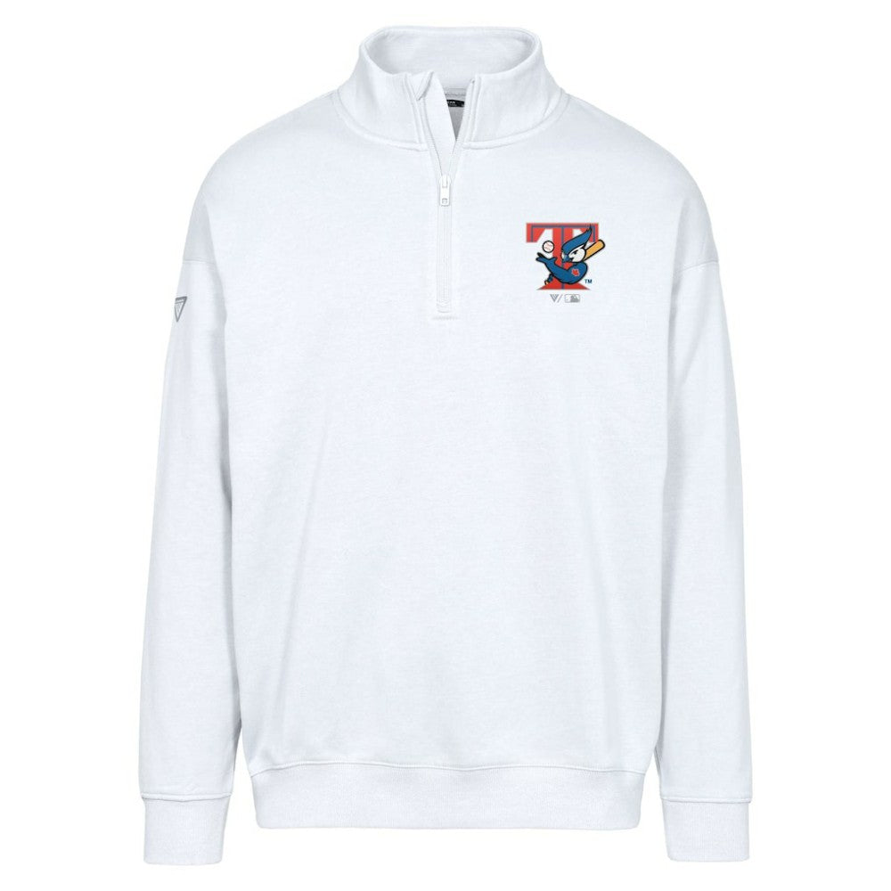 White Toronto Blue Jays Levelwear Murray Core Logo Quarter-Zip Pullover Top