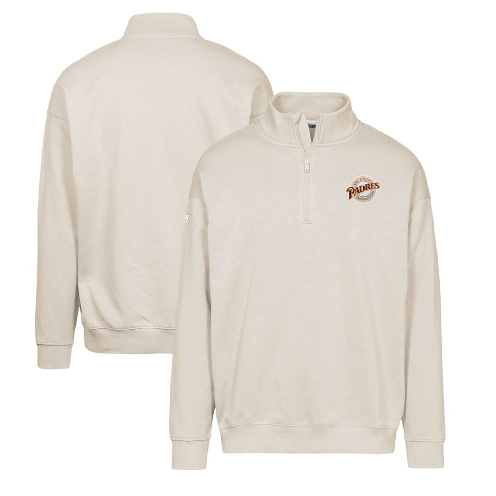 Khaki San Diego Padres Levelwear Murray Core Logo Quarter-Zip Pullover Top