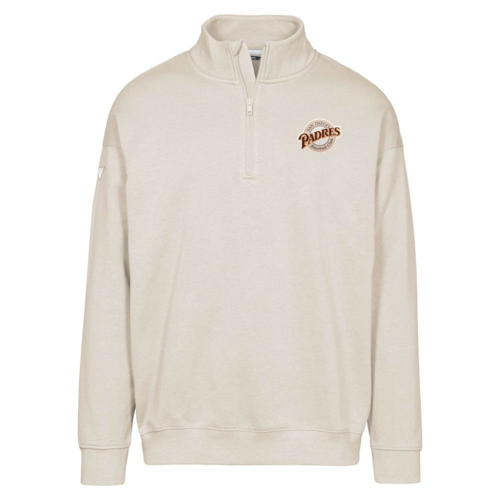 Khaki San Diego Padres Levelwear Murray Core Logo Quarter-Zip Pullover Top