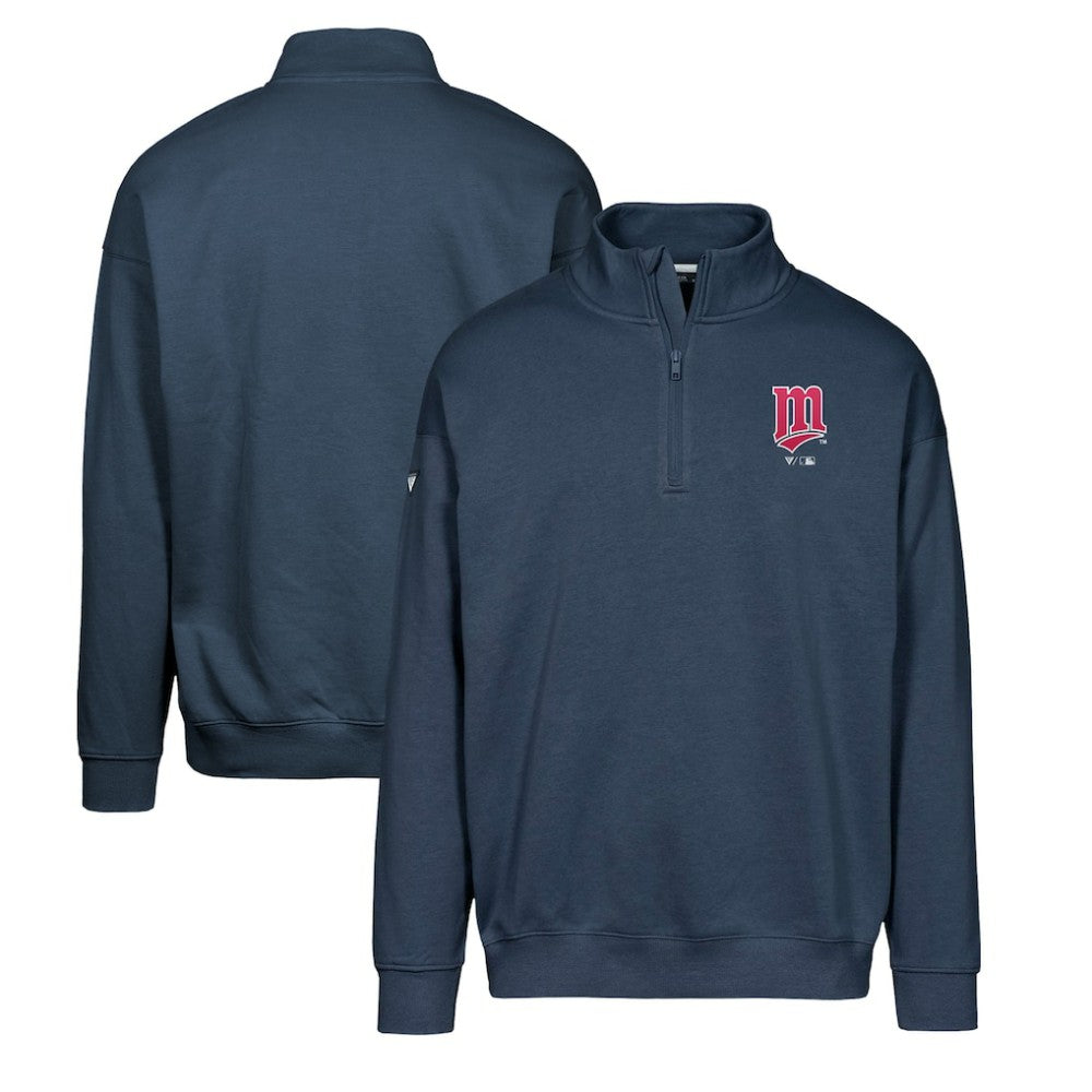 Navy Minnesota Twins Levelwear Murray Core Logo Quarter-Zip Pullover Top