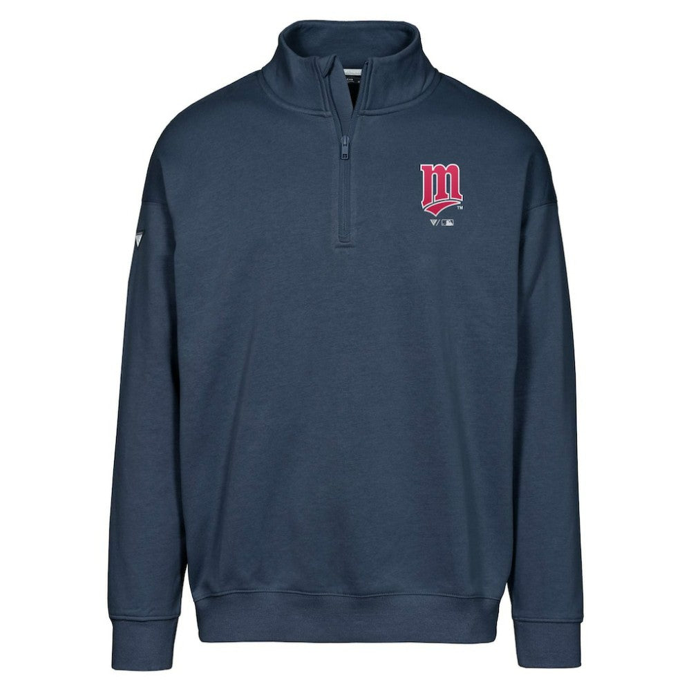 Navy Minnesota Twins Levelwear Murray Core Logo Quarter-Zip Pullover Top