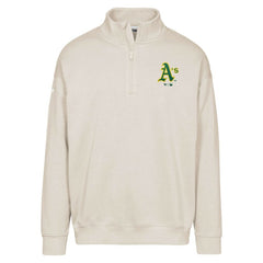 Khaki Athletics Levelwear Murray Core Logo Quarter-Zip Pullover Top