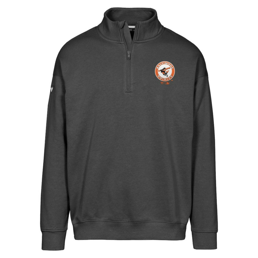 Black Baltimore Orioles Levelwear Murray Core Logo Quarter-Zip Pullover Top