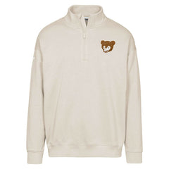 Khaki Chicago Cubs Levelwear Murray Core Logo Quarter-Zip Pullover Top