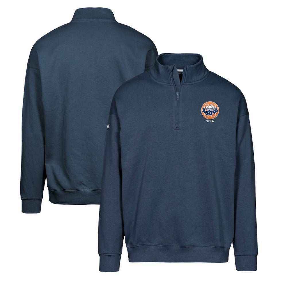 Navy Houston Astros Levelwear Murray Core Logo Quarter-Zip Pullover Top