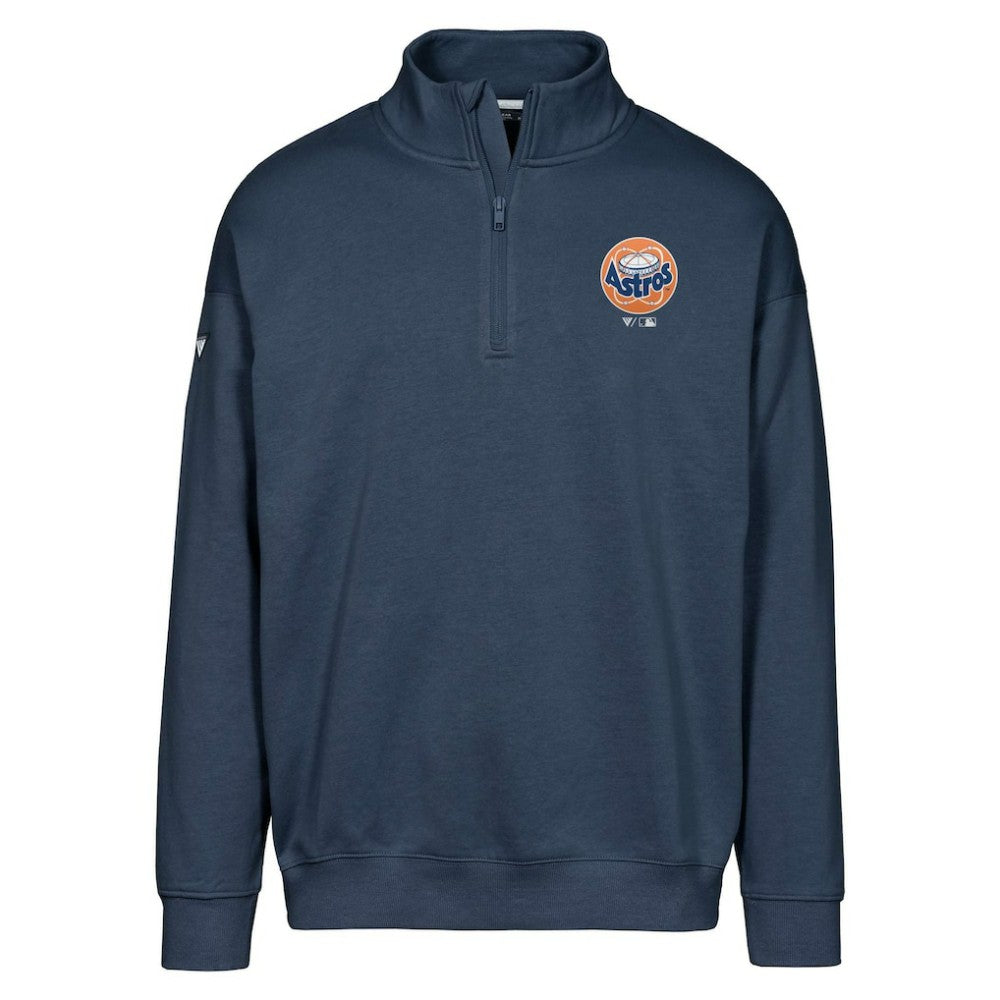 Navy Houston Astros Levelwear Murray Core Logo Quarter-Zip Pullover Top