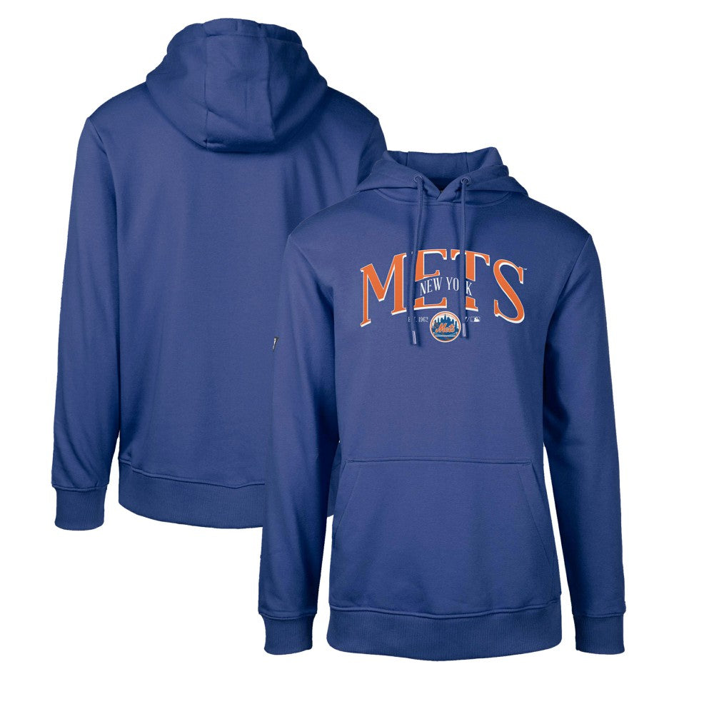 Royal New York Mets Levelwear Cooperstown Collection Podium Retro Spellout Pullover Hoodie