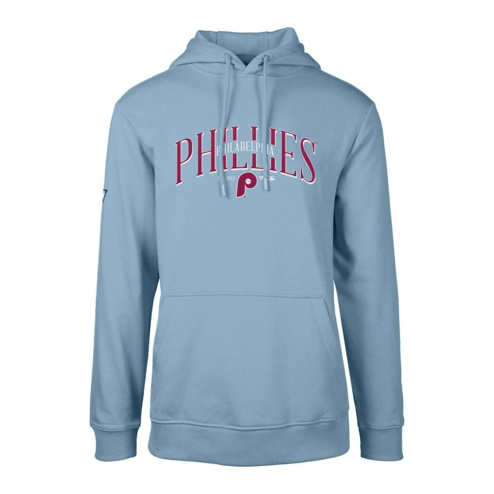 Light Blue Philadelphia Phillies Levelwear Cooperstown Collection Podium Retro Spellout Pullover Hoodie